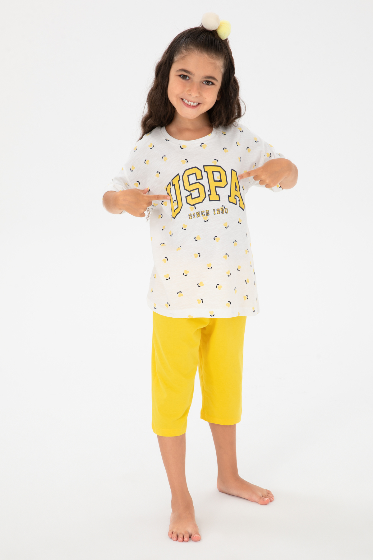 یو اس پولو ست لباس خواب دخترانه کرم رنگ 50315465-VR071 یو اس پولو ست لباس خواب دخترانه کرم رنگ 50315465-VR071