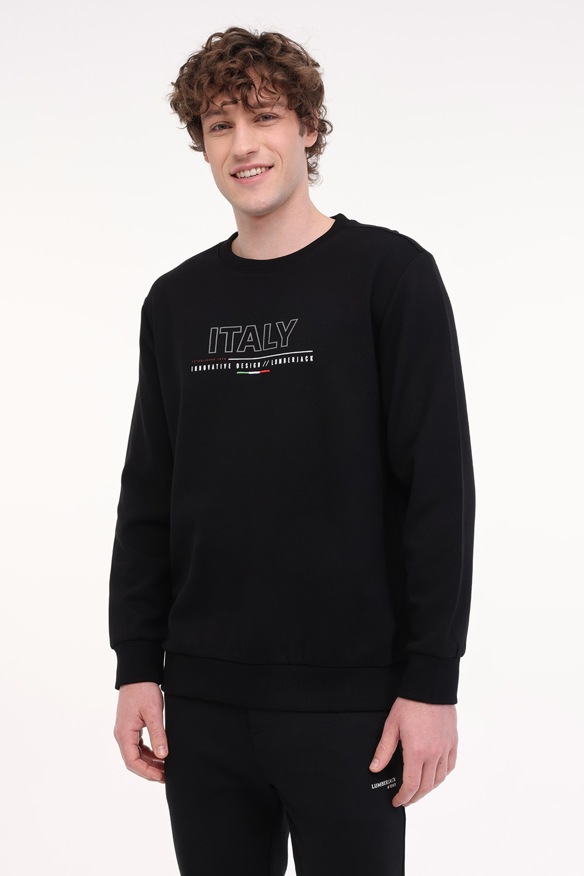 Lumberjack ML RENATO 16ITL413 5FX Siyah Erkek Sweatshirt - Fiyatı