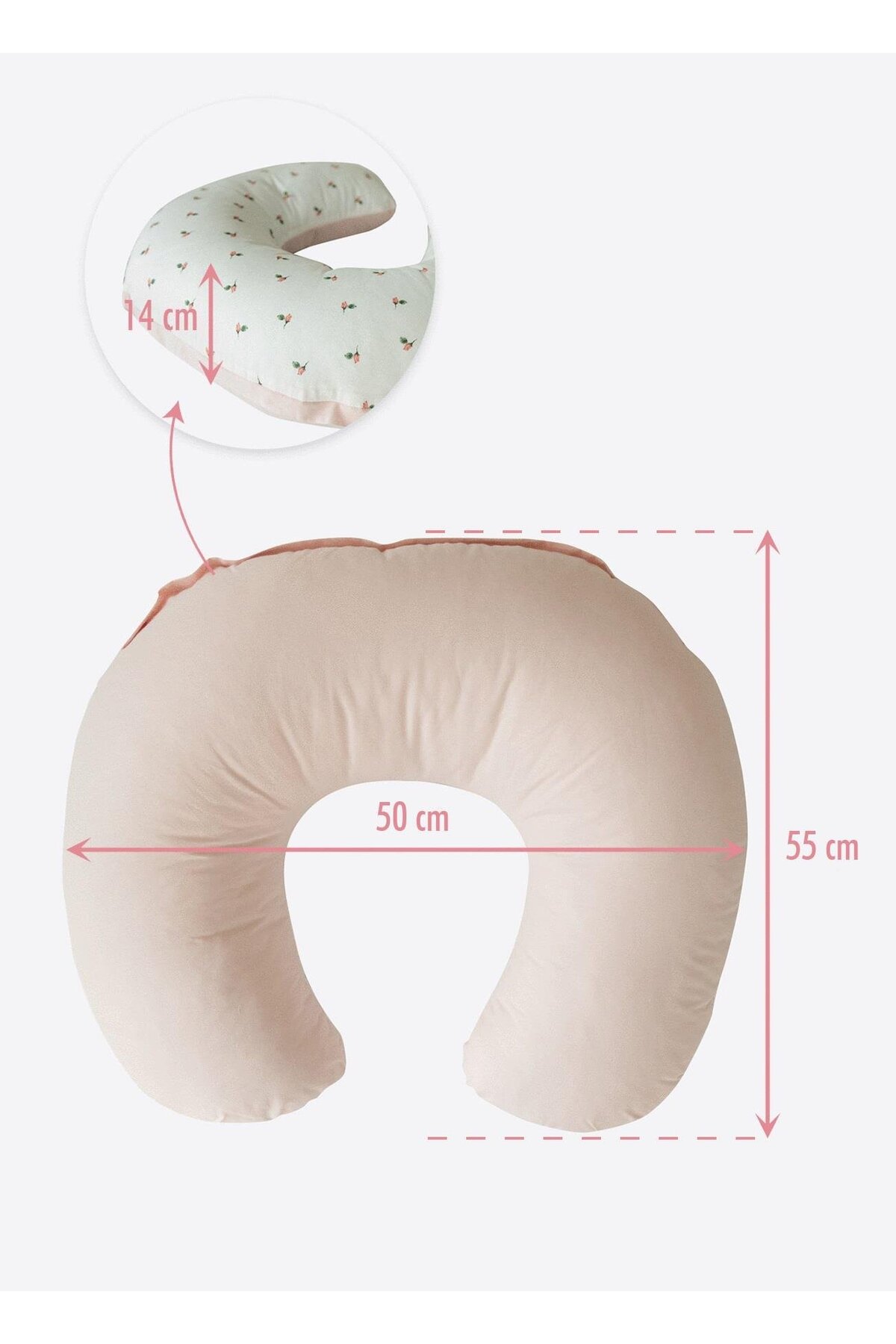 kitikate Tawky Çok Fonksiyonlu Emzirme Yastığı Pembe fotoğrafı 4 (önizleme)