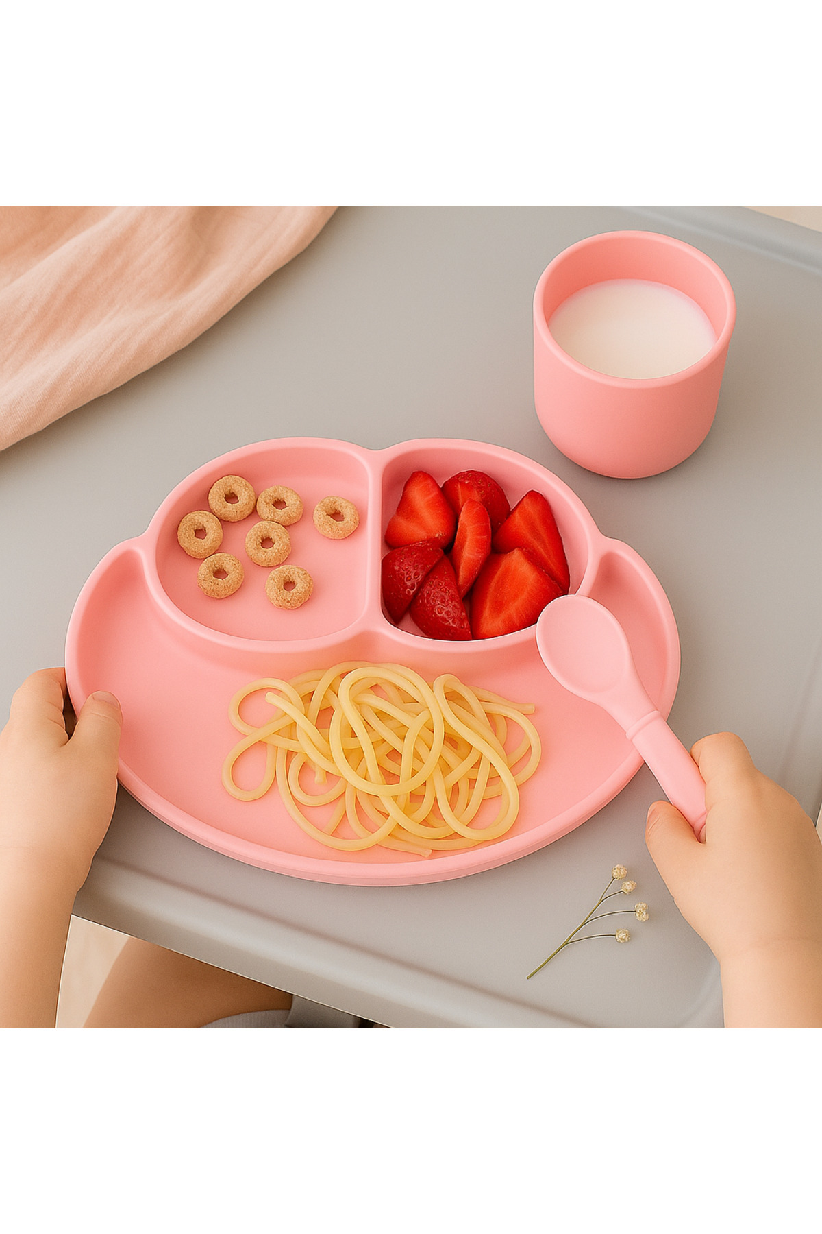 CKM silikon Silikon bebek beslenme seti İngilizce Türkçe ilk kitabım hediyeli fotoğrafı 5 (önizleme)