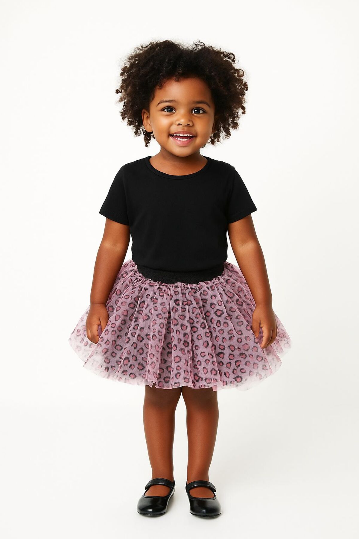 Girls Tutu Skirt with Leopard Pattern Cotton Combed Cotton Lining