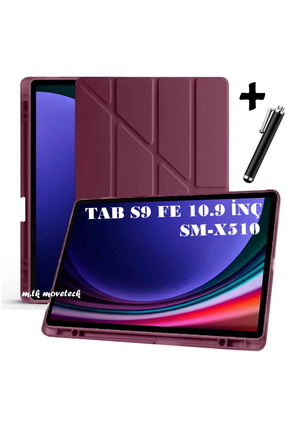 m.tk moveteck Galaxy Tab S9 Fe/s10 Fe/S10 Lite 10.9 Kılıf Kalem Bölmeli Katla...