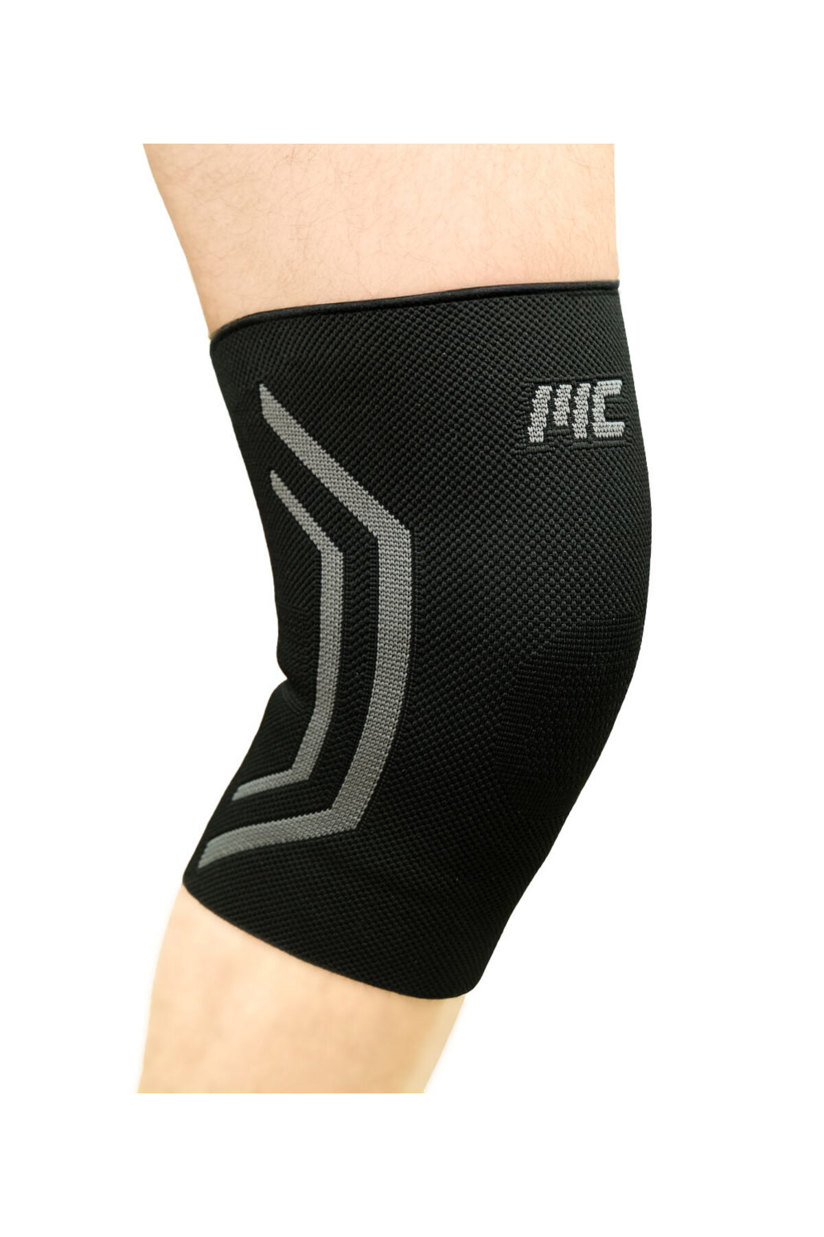 MUSCLECLOTH Elastik Spor Dizlik Tekli Paket Siyah