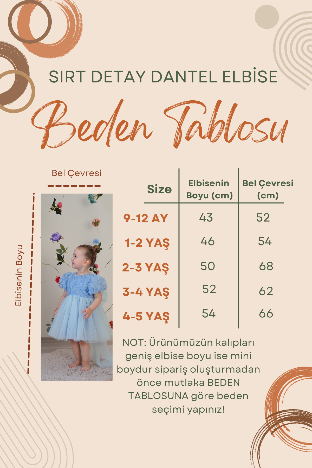 ALYRA Kız Bebek Elbise Kısa Kollu Fiyonklu Güllü Doğum Günü Parti Düğün Özel Gün Abiye Kız Çocuk Elbise fotoğrafı 4 (önizleme)