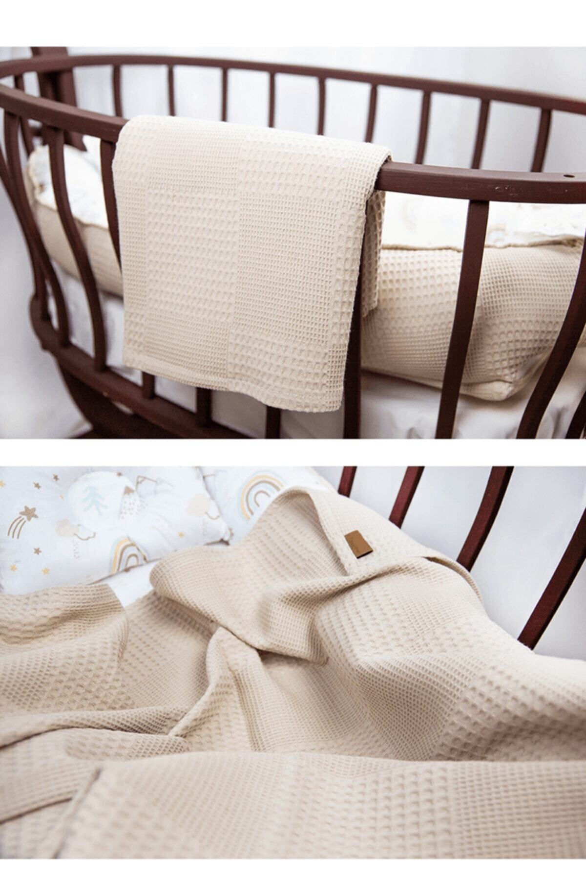 Babynest Bebek Pikesi Sütlü Kahve Renk Yeni 90x90cm fotoğrafı 2 (önizleme)