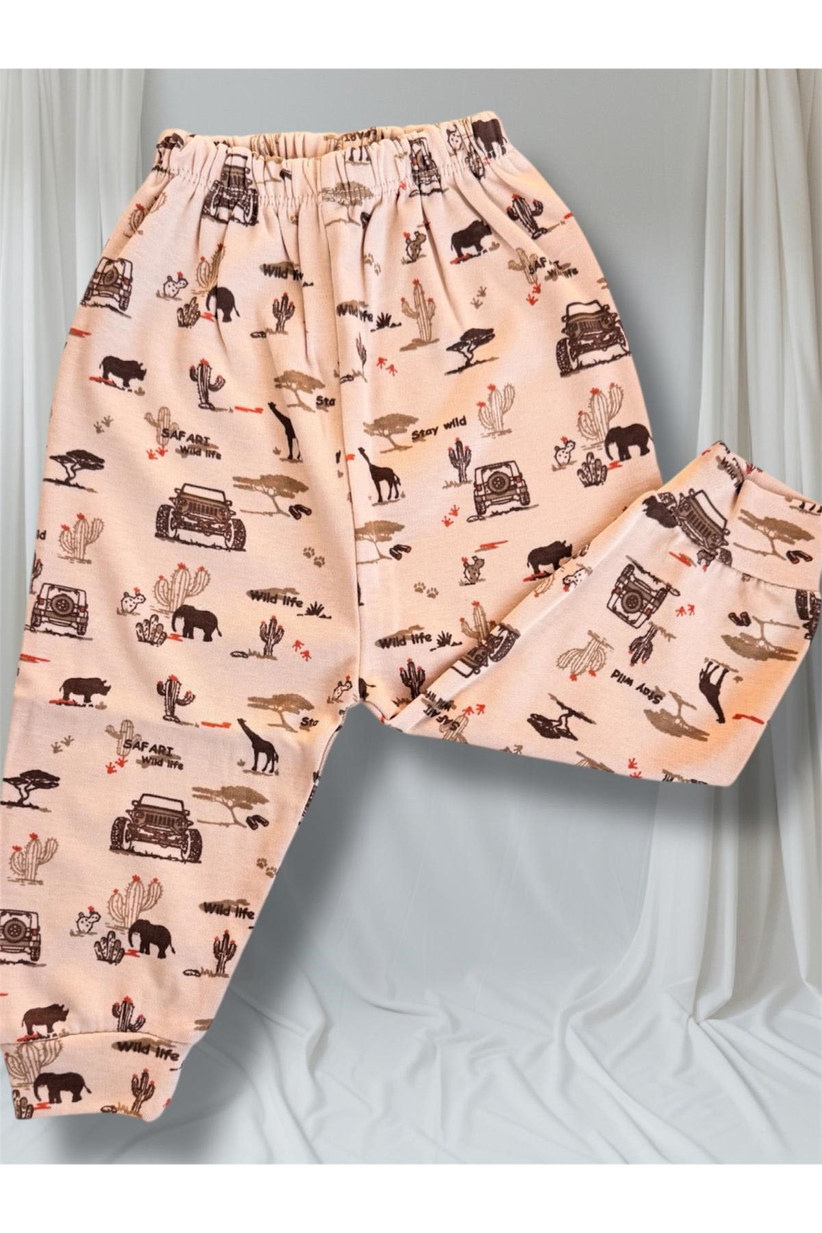 Kindo Baby 0/3 Ay 3/6 Ay 6/9 Ay 9/12 Ay - 1 Yaş,2yaş,3yaş,4yaş Penye Pantolon Çocuk Pijama, Bebek Pantolon fotoğrafı 4 (önizleme)