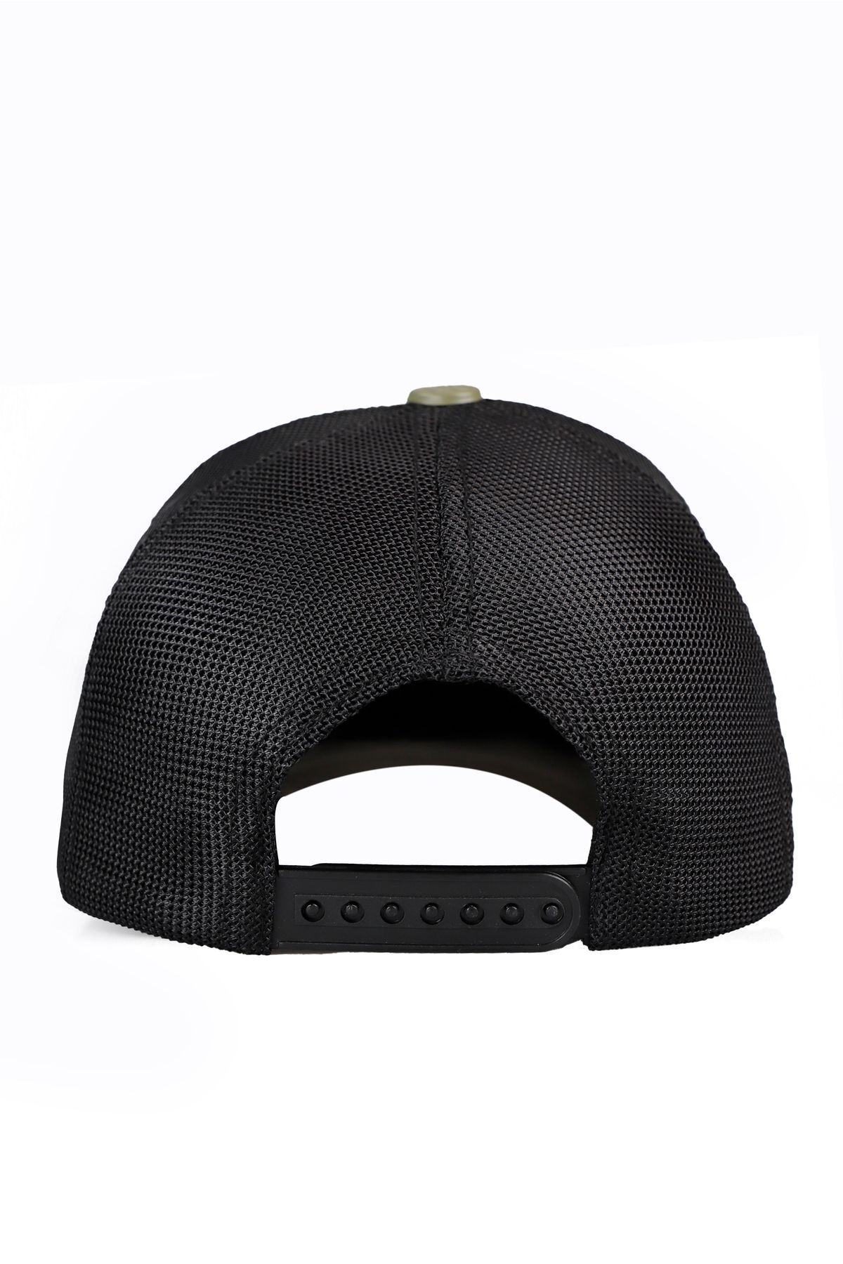 BlackBörk  Kurt Logolu Haki-Siyah Trucker Şapka - Görsel 5