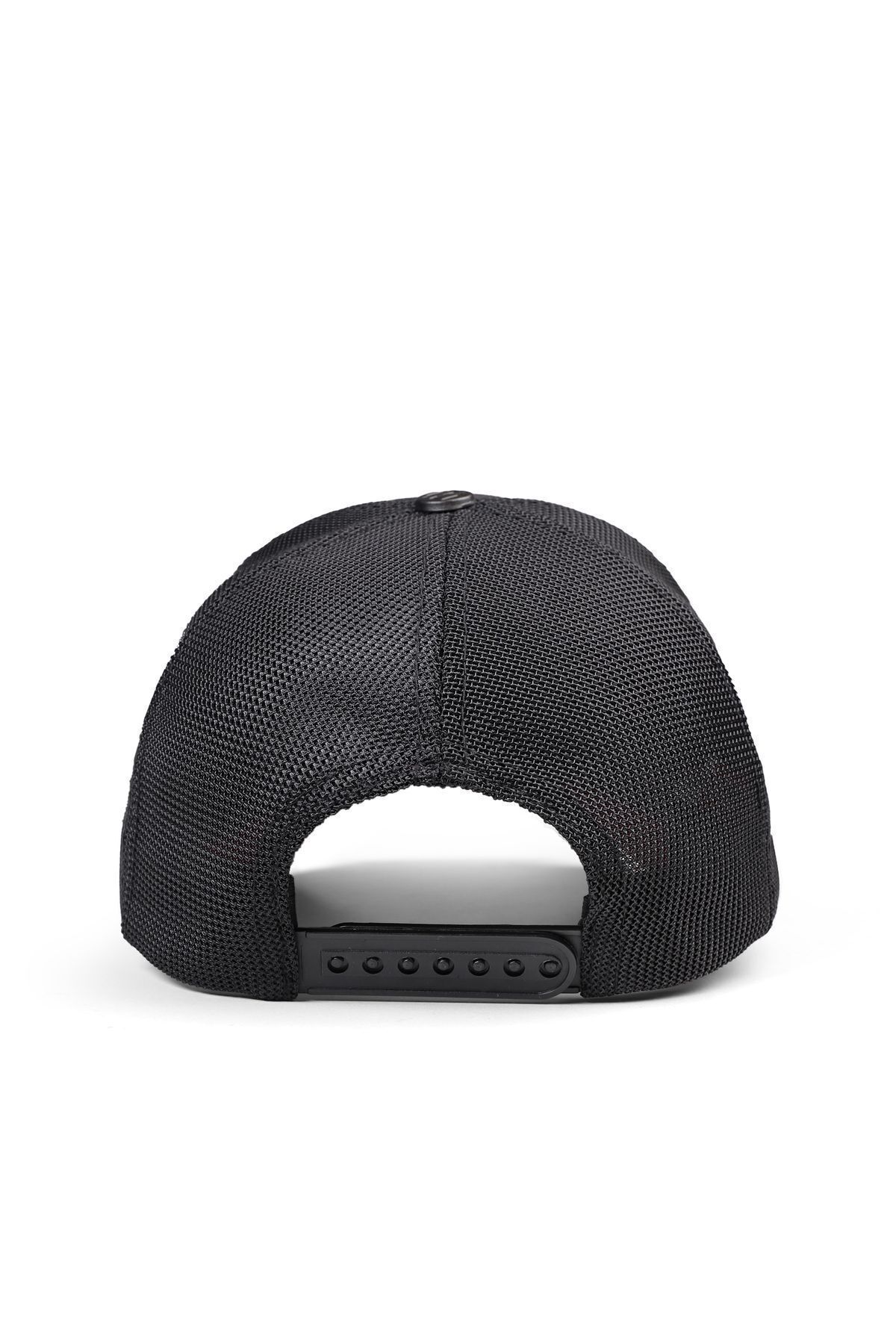 BlackBörk  Kartal Logolu Beyaz-Siyah Trucker Şapka - Görsel 5