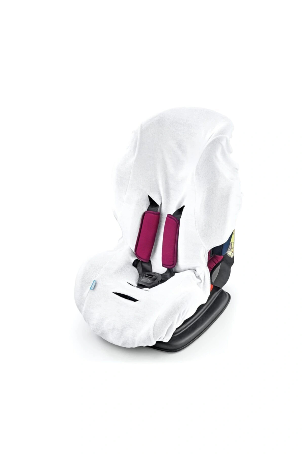 Baby Anti Sweat Knitted Towel Car Seat Cover 476 White