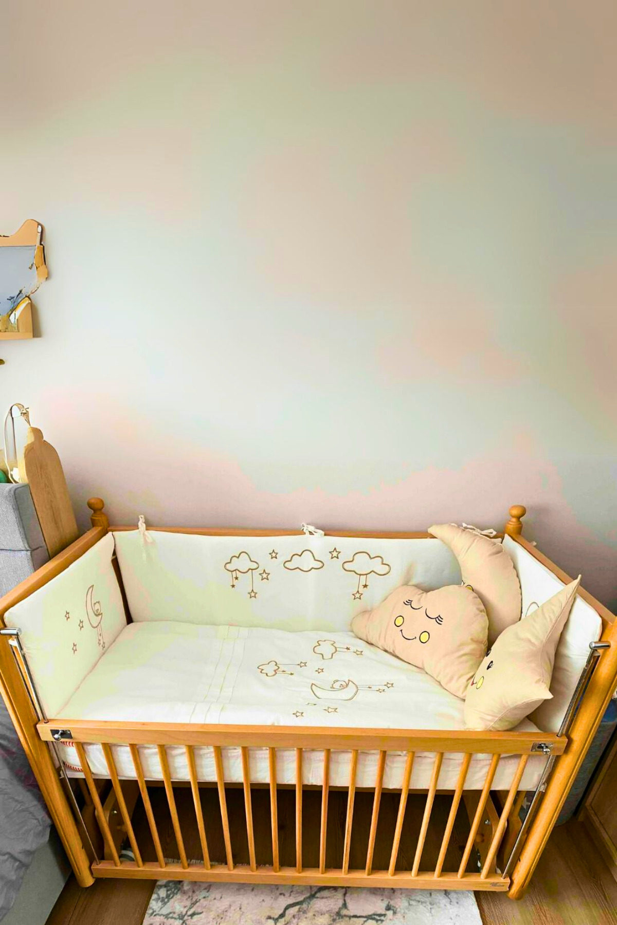 Kista Baby Bebek Uyku Seti Nevresim Takımı 60x120 Cloudy Krem fotoğrafı 7 (önizleme)