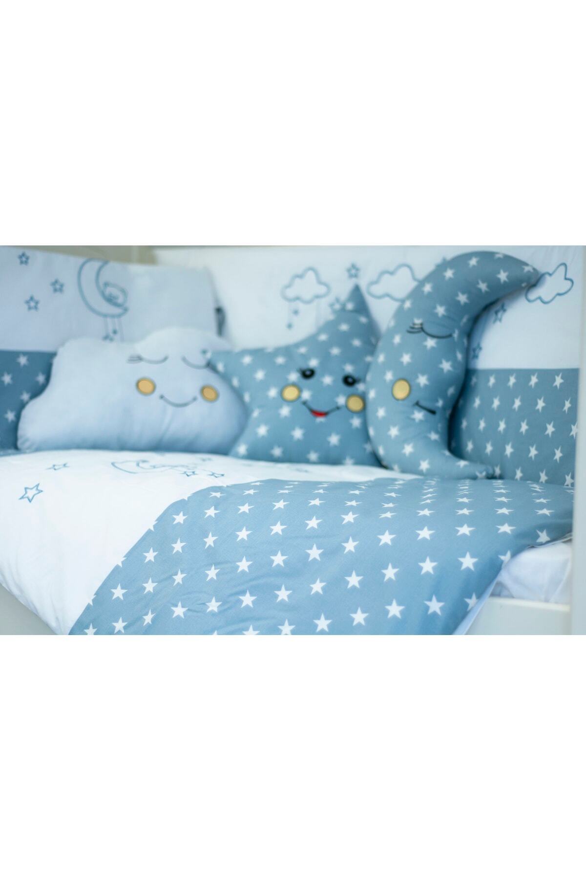 Kista Baby Bebek Uyku Seti Nevresim Takımı 80x130 Cloudy Mavi fotoğrafı 3 (önizleme)
