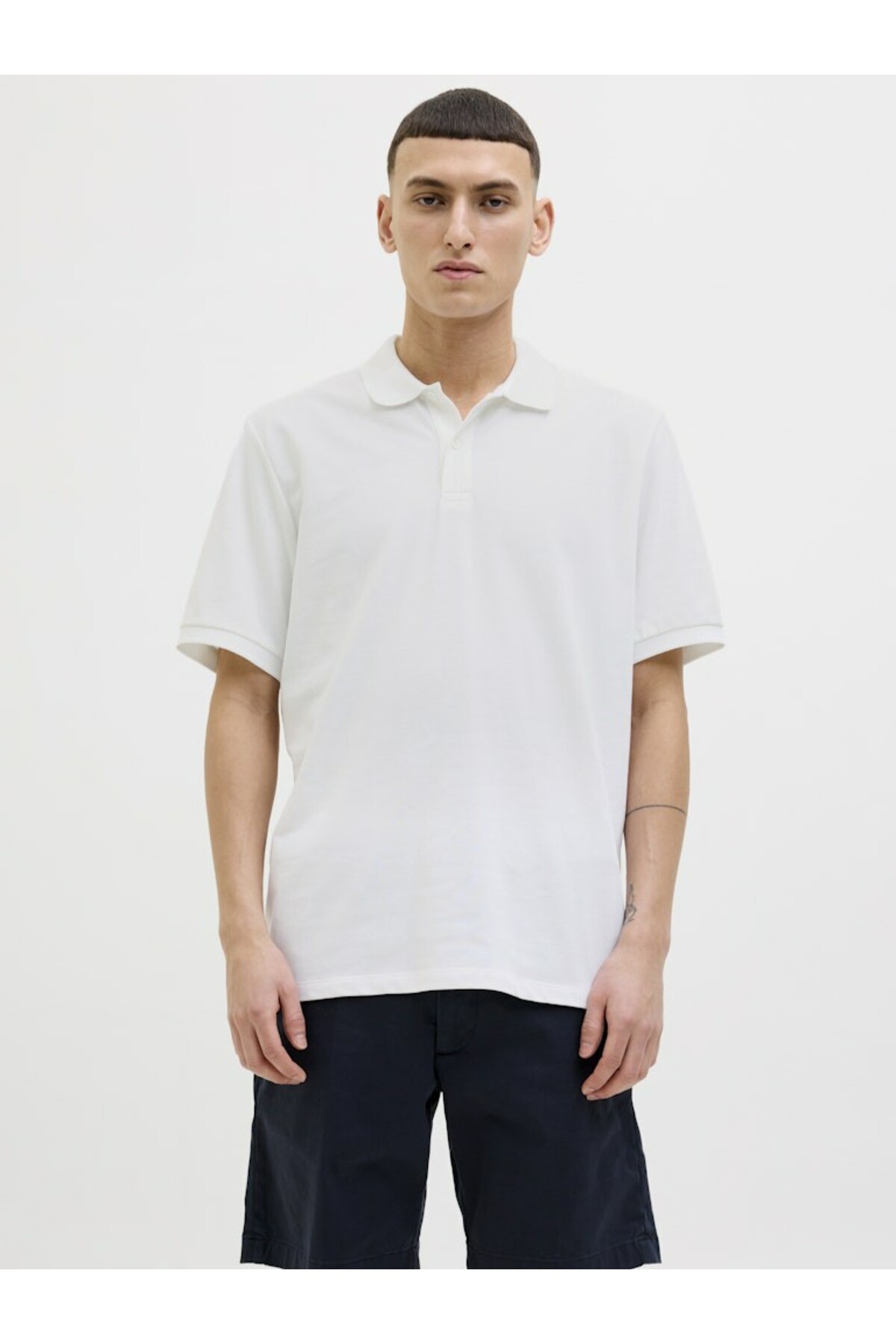 تی‌شرت مردانه پولو مدل Jjkane Polo SS کد 12270150 - سفید جک اند جونز پولوشرت Jack & Jones