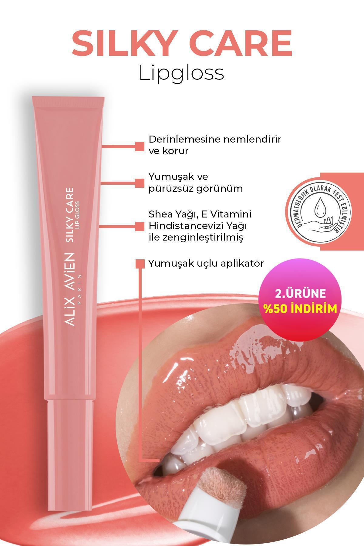 Alix Avien Dolgun Gürünüm ve Nemlendirici Etkili Dudak Parlatıcısı - Silky Care Lipgloss 305 Pink Terracotta