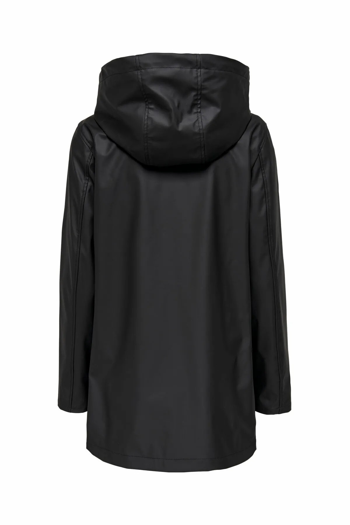 ONLY Kadin Siyah Onlelisa Raincoat Otw Noos Mont 15261734-Black görsel 7
