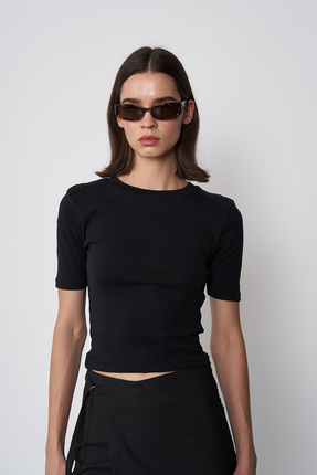 Beyyoglu Crop Basic Tshirt