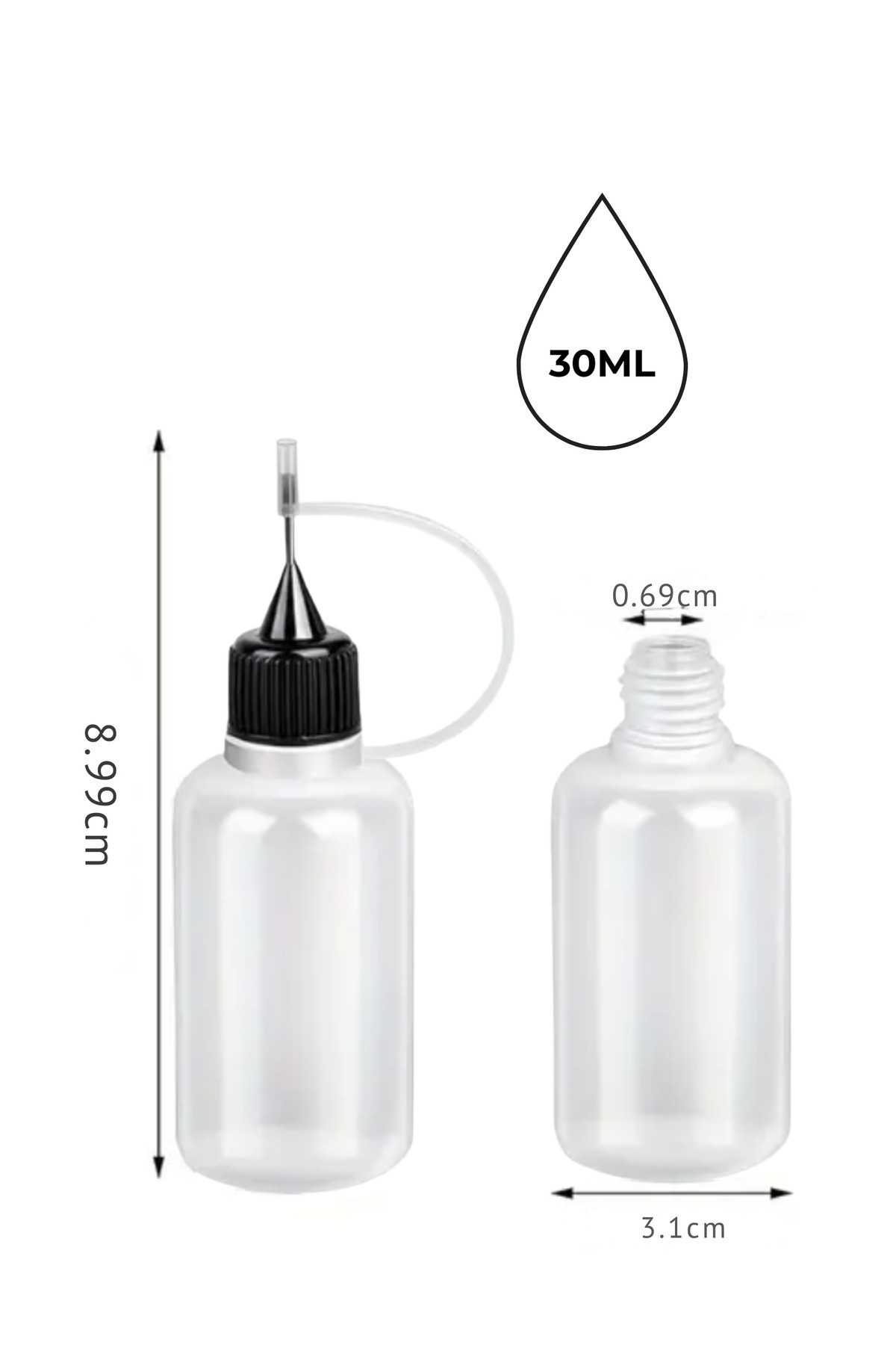 GÜL MZC Hassas Yapıştırıcı Şişesi, İnce Uçlu İğne Uçlu Yapıştırıcı Şişesi ve Akrilik Boyama (30ml)