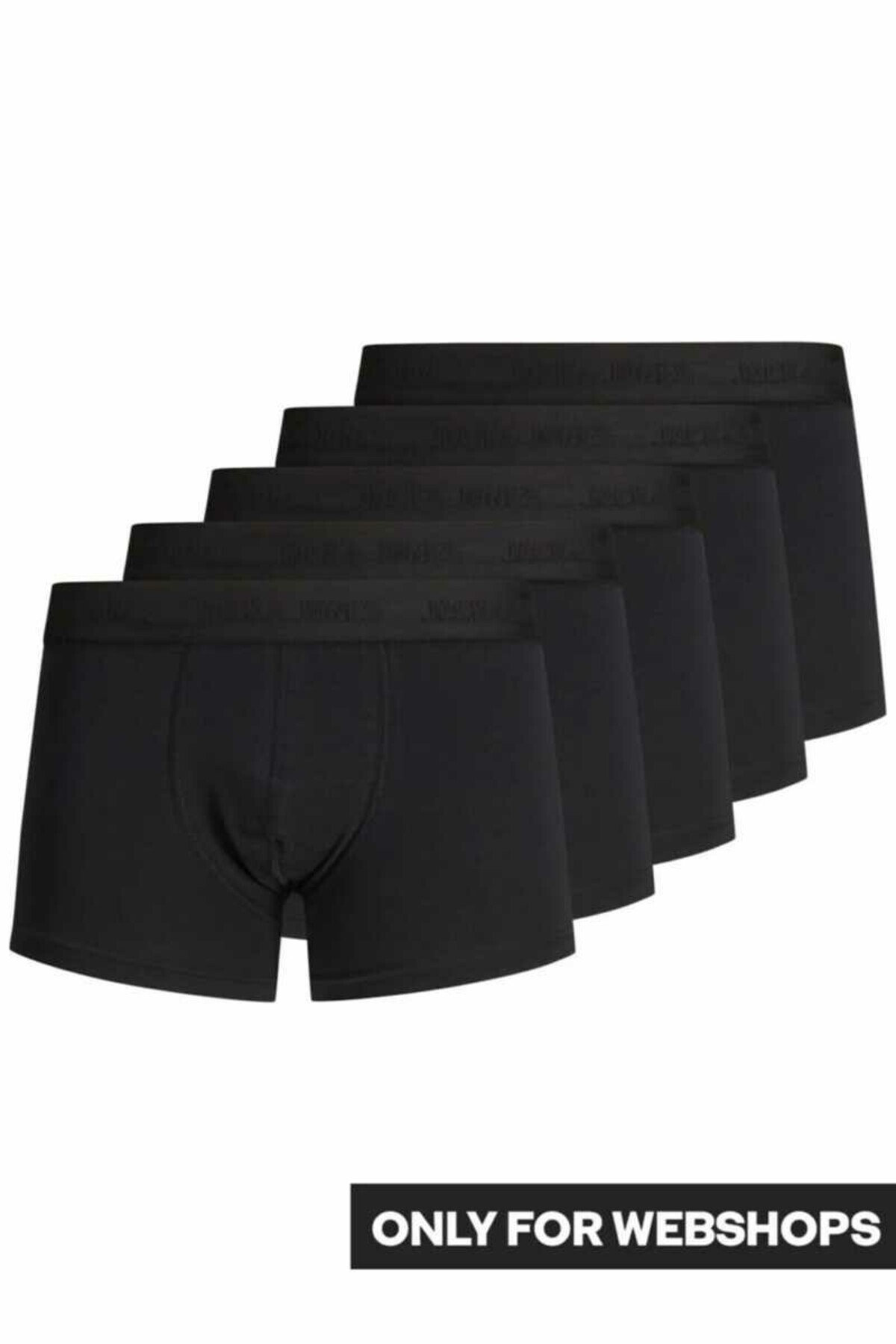 جک اند جونز تنه مردانه مشکی ژاکتون این تون 5 پک Noos Boxer 12176266-مشکی
