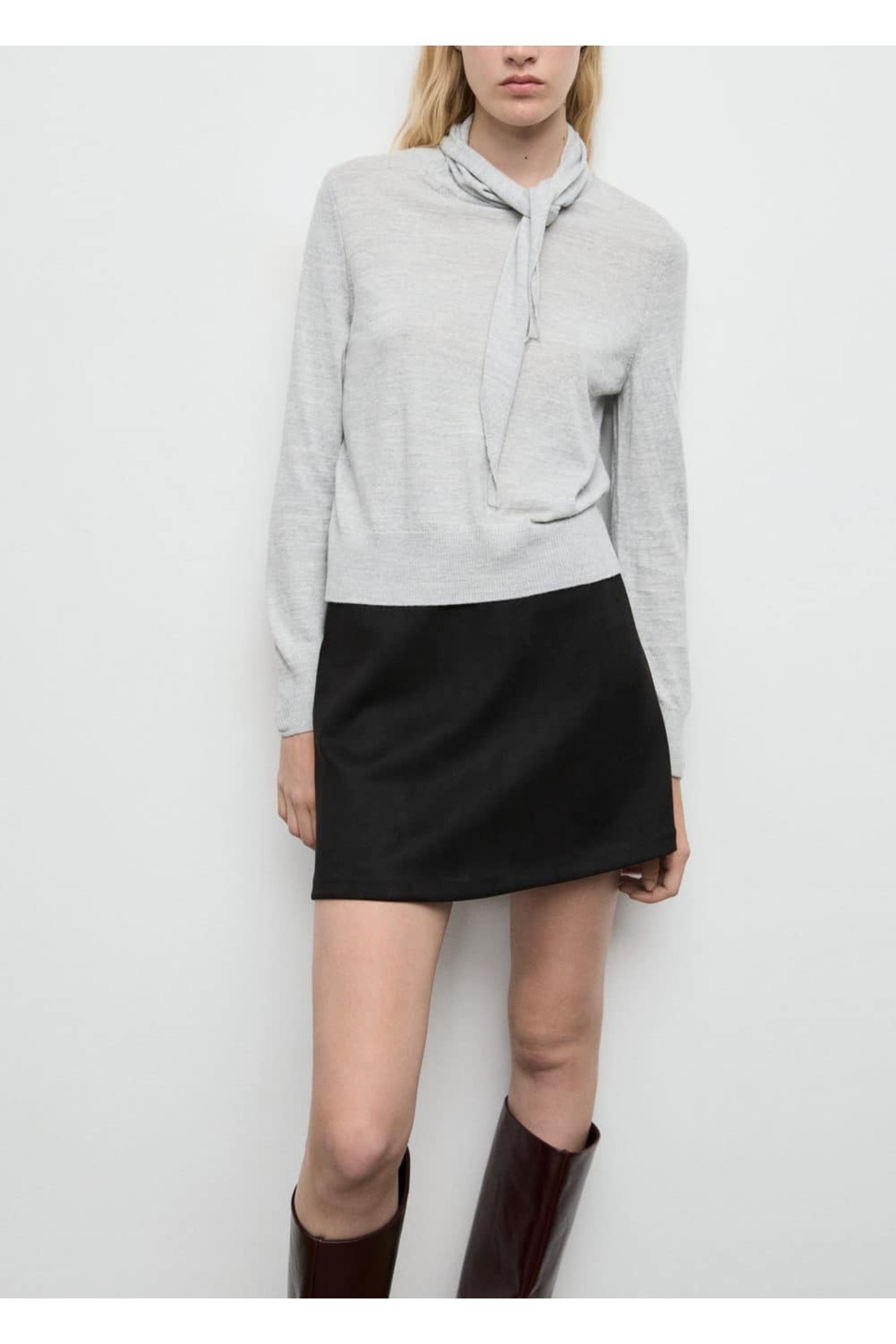 MANGO  Süet görünümlü mini etek - Görsel 7