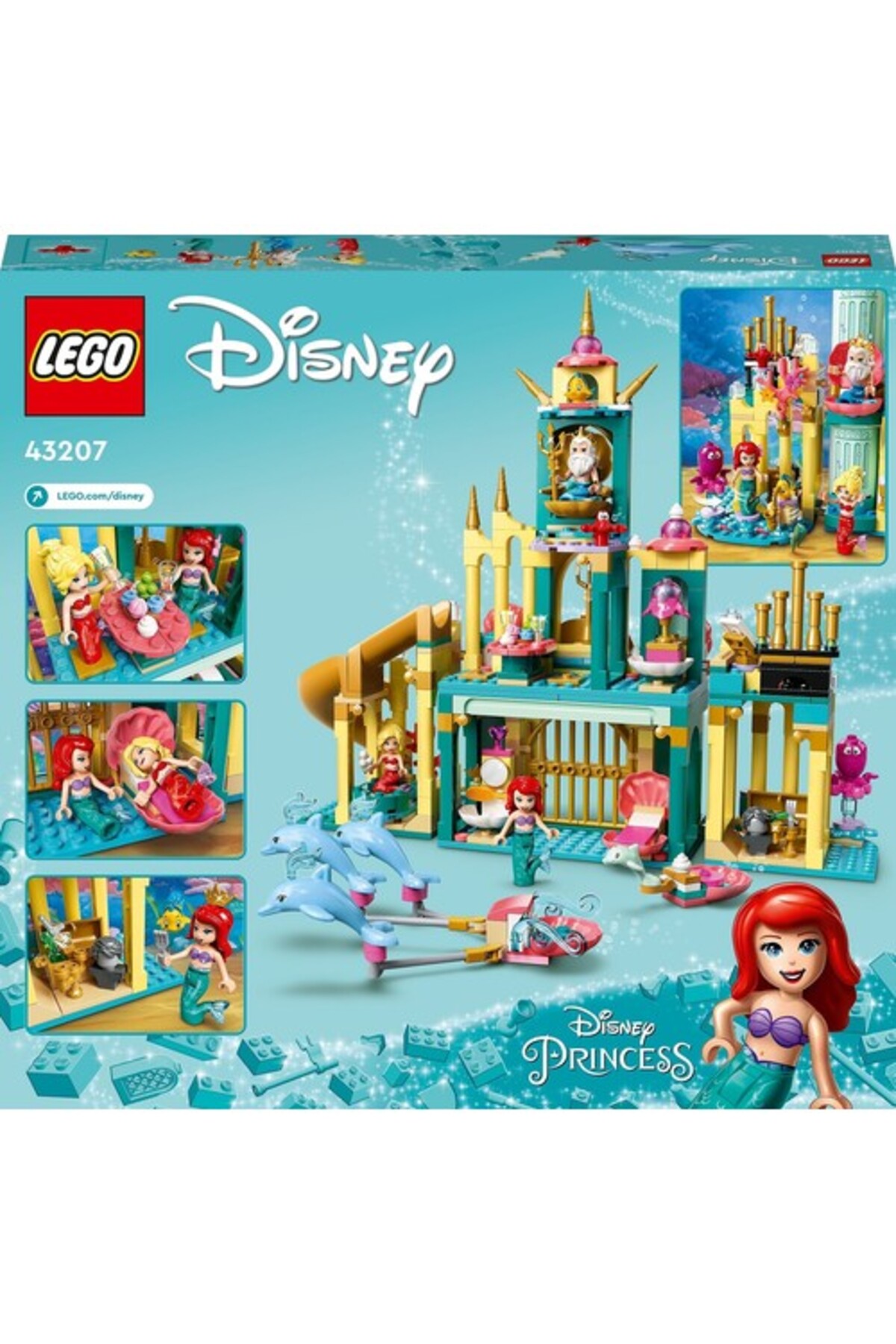 ®| دیزنی پرنسس™ کاخ زیرآبی آریل ۴۳۲۰۷ - مجموعه ساخت اسباببازی خلاقانه (۴۹۸ قطعه)