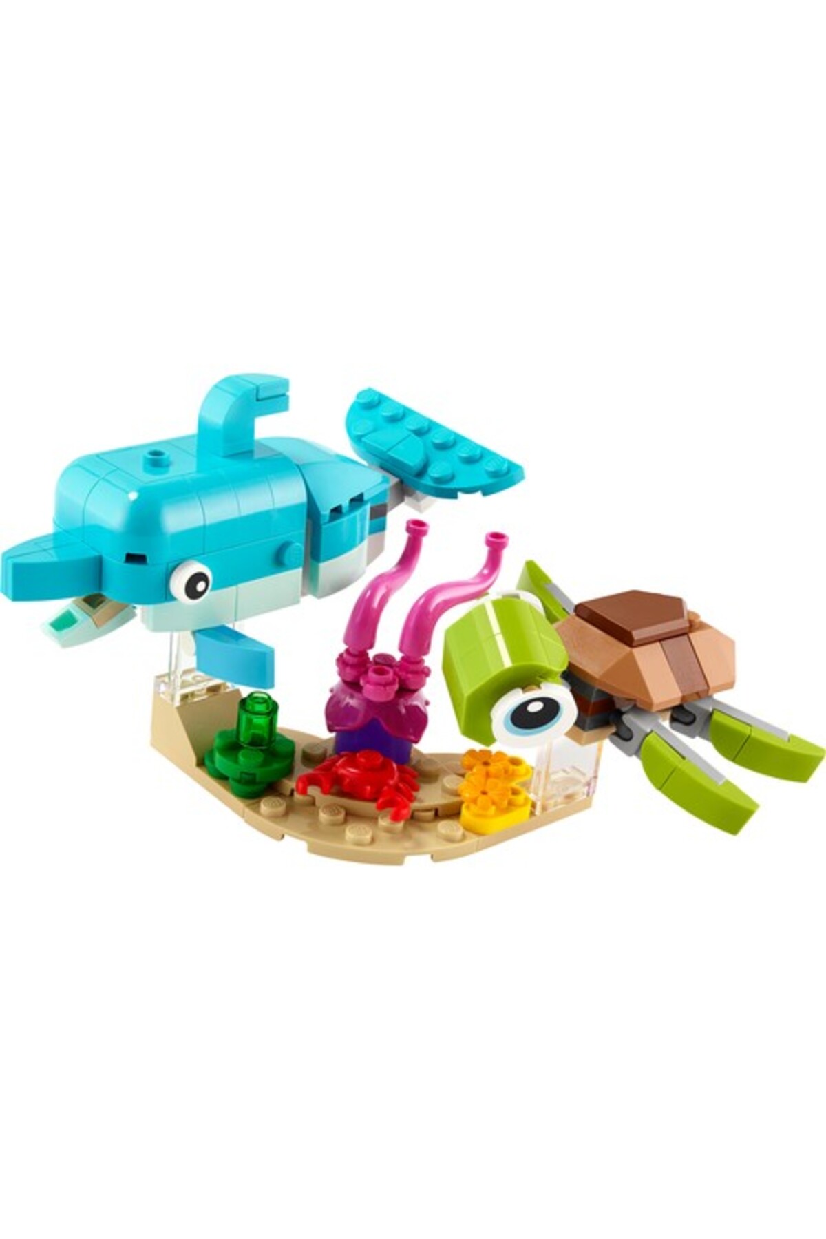 ۳۱۱۲۸ کریتور دلفین و لاکپشت ۳ در ۱، ۱۳۷ قطعه، مناسب برای سنین ۶ سال