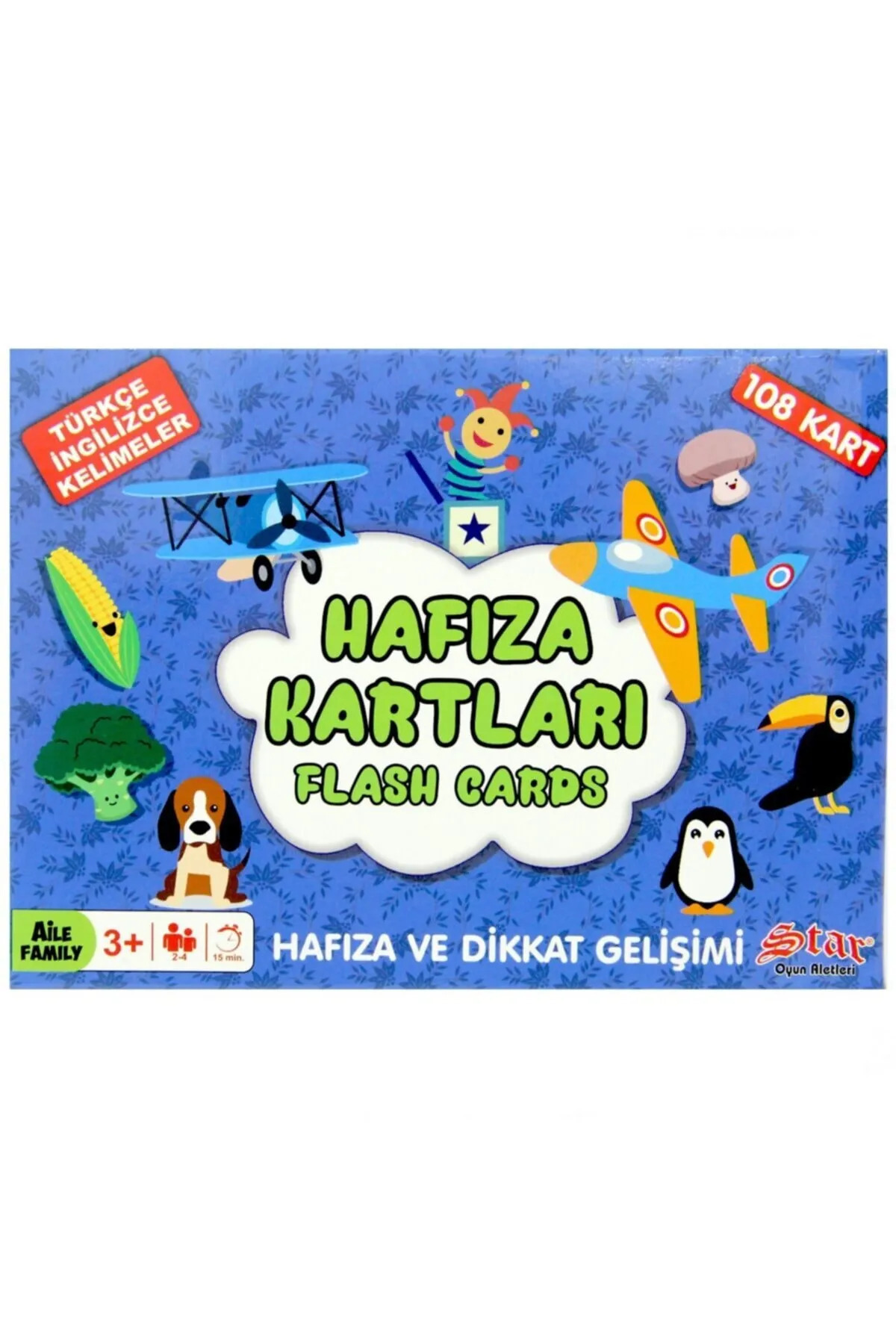 muibazaar Star Türkçe İngilizce Hafıza Kartları Flash Cards 108 Kart fotoğrafı 4 (önizleme)