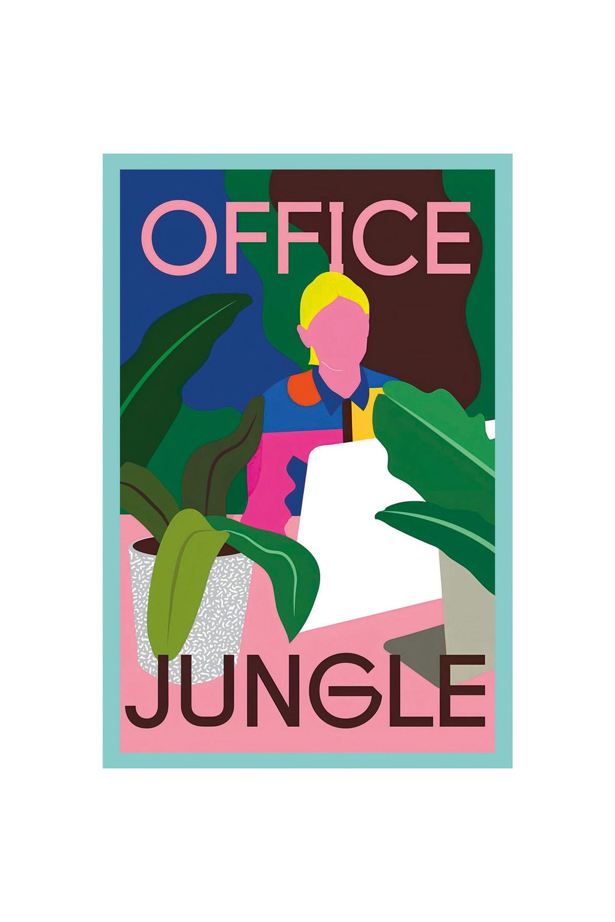 Hi Kami Office Jungle – Ofis Ormanı Temalı Eğlenceli Hediye Not Kartı ve Kartpostal | 10×15 cm