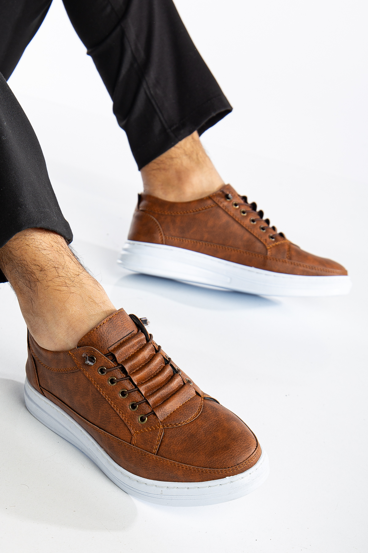 By Oxford  Erkek Koyu Kahverengi Günlük Ortopedik Dikişli Taban Rahat Garantili Klasik Ayakkabı - Görsel 2