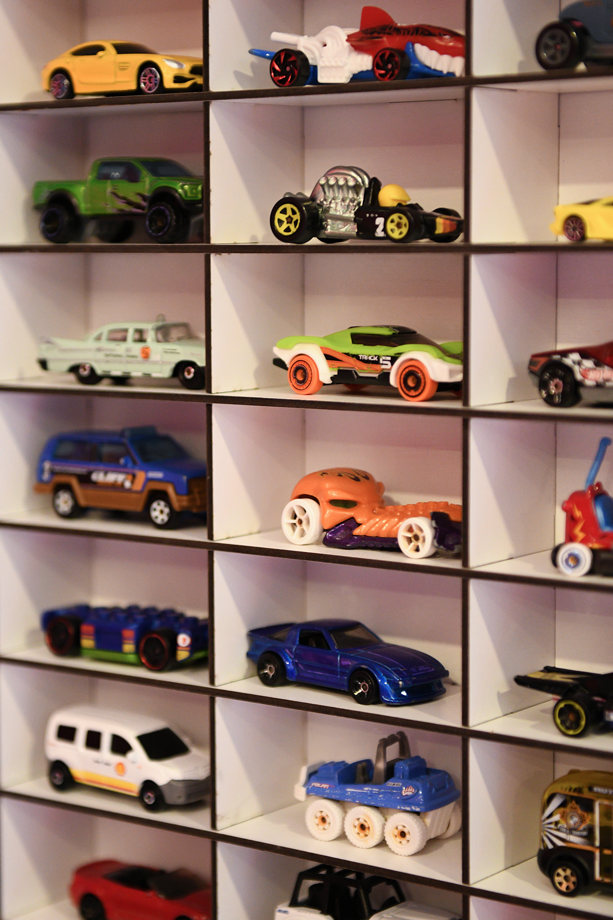 wudie Oyuncak Araba Rafı 50'li,Mobilya,Raf,montessori,Ahşap, (hotwheels Ve Matcbox Arabaları Için) fotoğrafı 6 (önizleme)