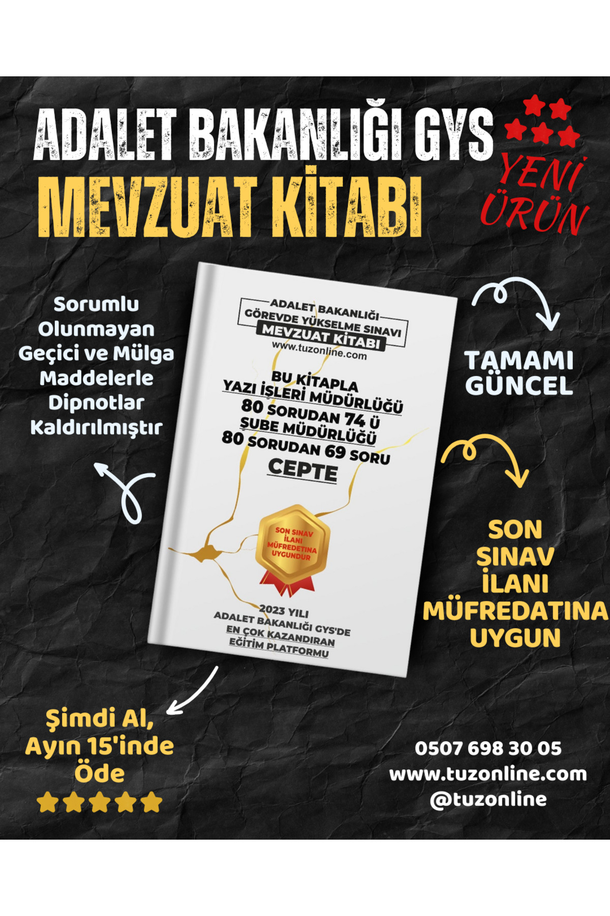 Tuzonline Adalet Bakanlığı GYS Mevzuat Kitabı - Fiyatı, Yorumları