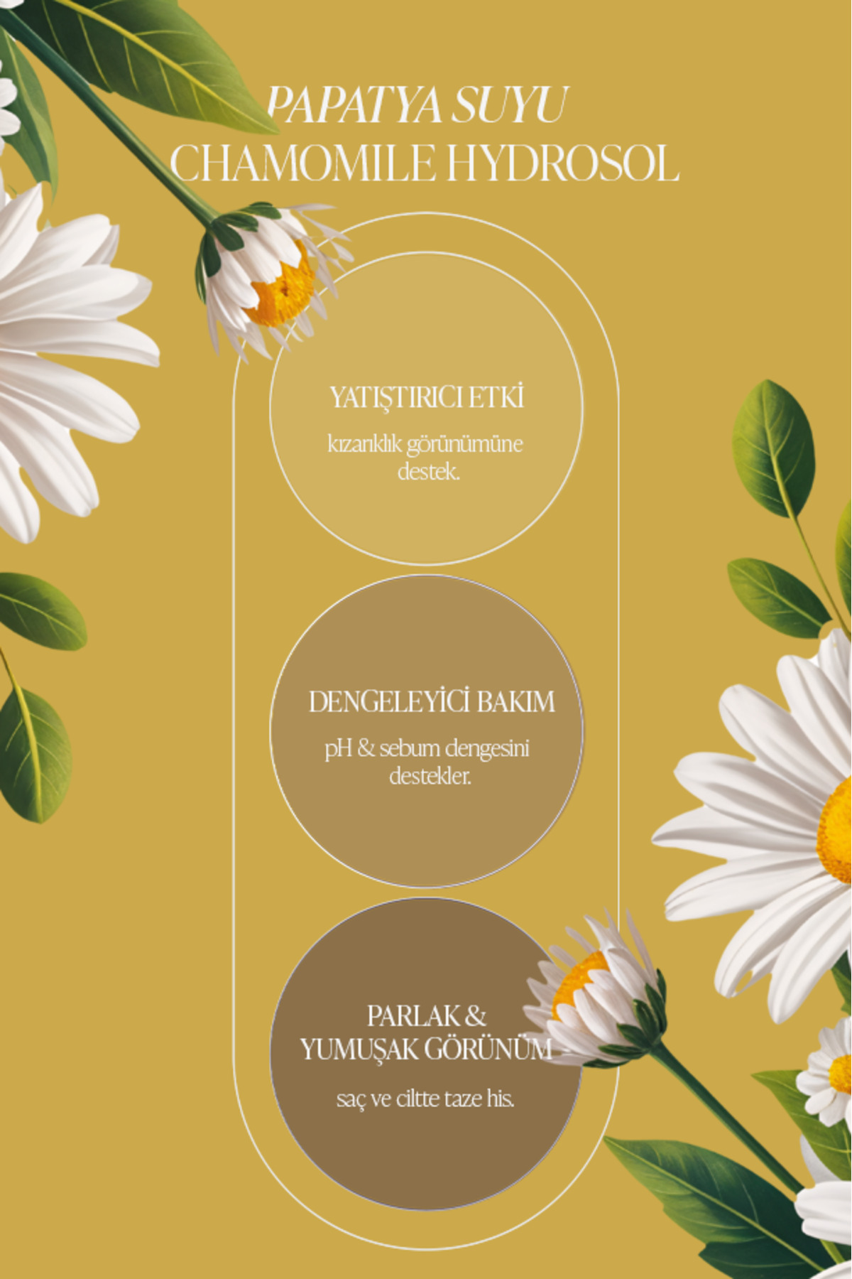 Saf Papatya Suyu Yüz Ve Saç Toniği 150 ml | Doğal Parlaklık Ve Cilt Tonu Dengeleyici — 8684252137398 — تصویر 2 از 4
