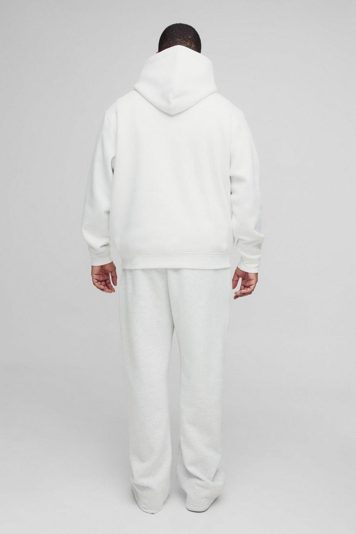 KAWEAR Büyük Beden Battal Beden 3 İplik Oversize Kapşonlu Sweatshirt görsel 2