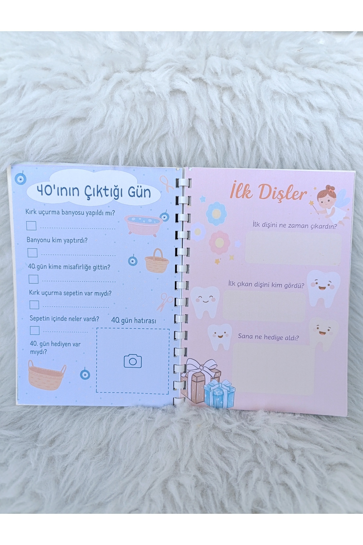 Merve ÖZTÜRK Anne Bebek Günlüğü Anne Bebek Ajandası Bebek Anı Defteri fotoğrafı 5 (önizleme)