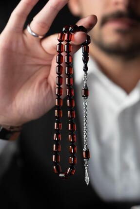 dergah tesbih Yeni Sıkma Kehribar Eski Usül Gümüş Tasarım