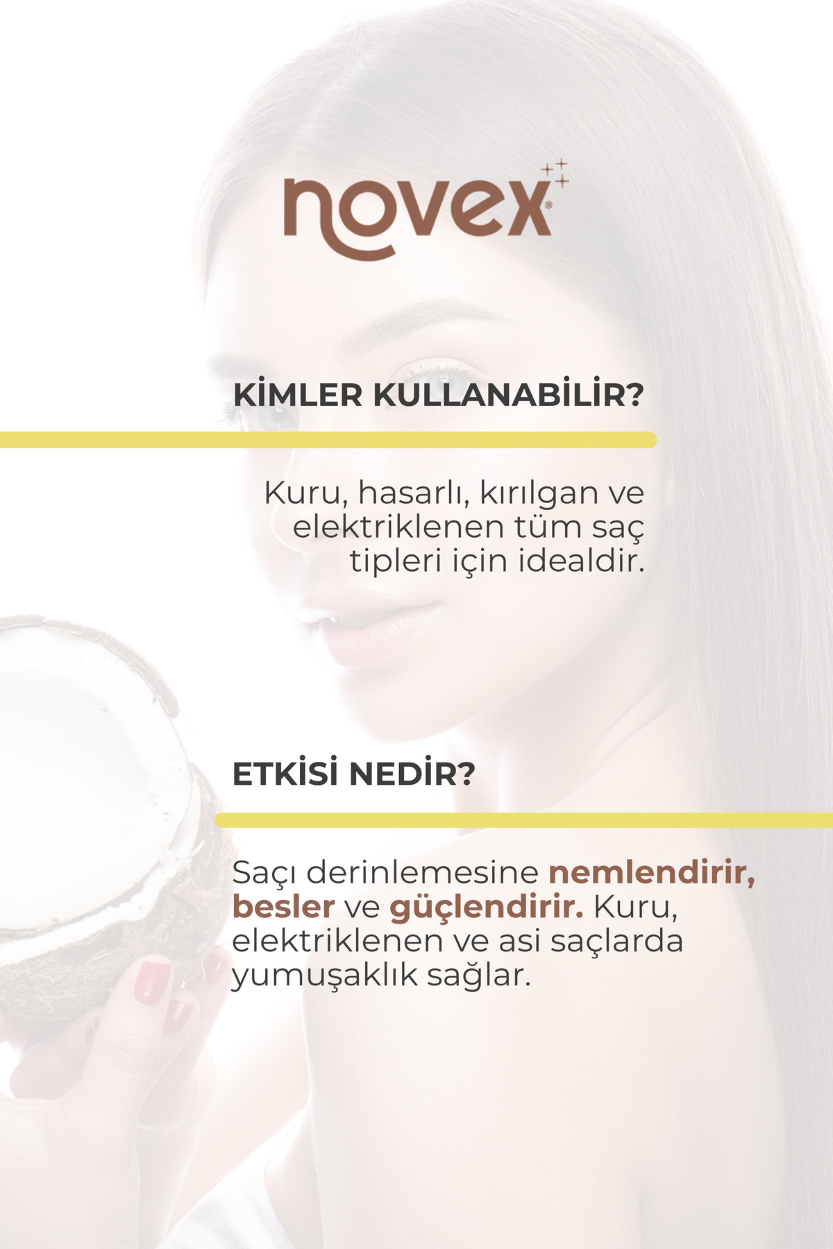 Coconut Oil - Kuru ve Hasarlı Saçlar Için Hindistan Cevizi Yağı İçeren Şampuan + Saç Kremi 300ml — 8761200037842 — تصویر 3 از 4