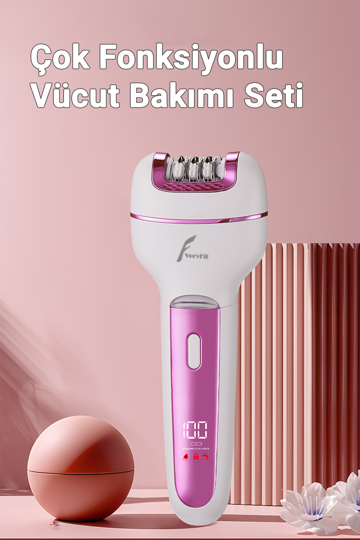 VERYFİT 3 in 1 elektrikli epilatör kadın tıraş makinesi bacak koltukaltı epilasyon cihazı ayak taşlama - Fiyatı, Yorumları