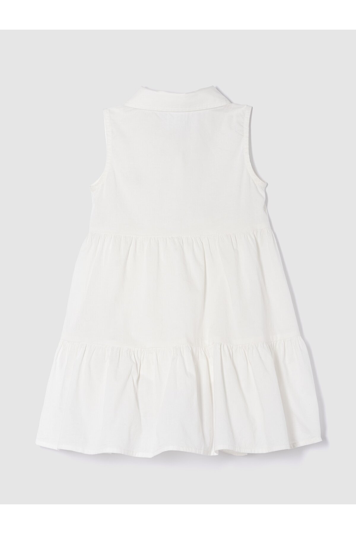 GAP Kız Bebek Kırık Beyaz Brannan Bear İşlemeli Gömlek Elbise fotoğrafı 2 (önizleme)