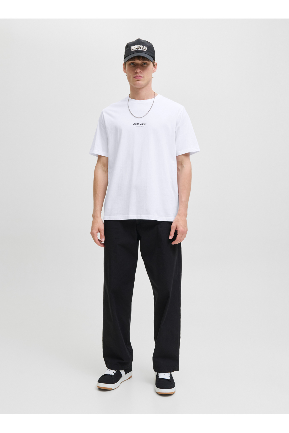 جک اند جونز تی شرت مردانه یقه سفید Jack & Jones Crew 12278787_JJESOHO TEE SS CREW NECK N