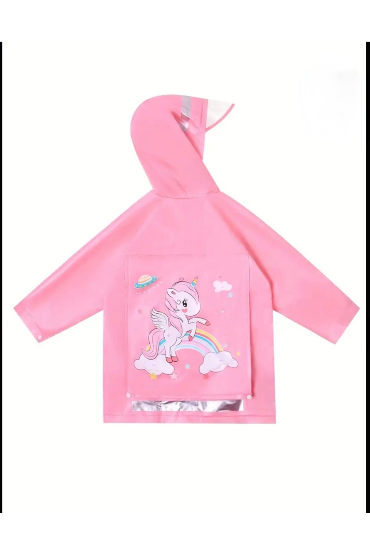 seyuse Çocuk Yağmurluk Pembe Unicorn  Su Geçirmez Çocuk Yağmurluğu fotoğrafı 4 (önizleme)