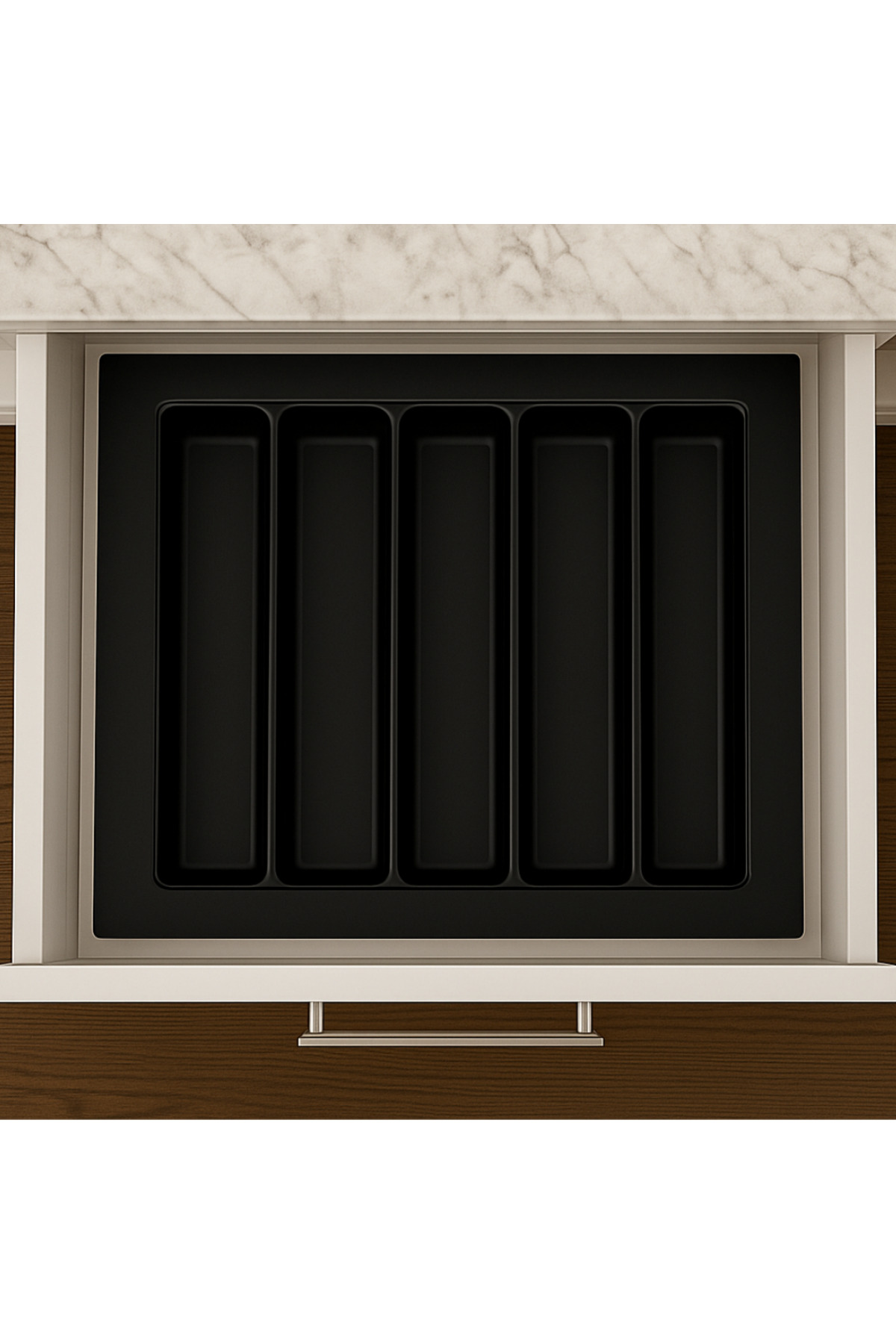 67x49 Cm In-Drawer Organizer Black 67 Cm Spoon Holder 67 Cm Ladle (CAN BE CUT UP to 57X40CM)
