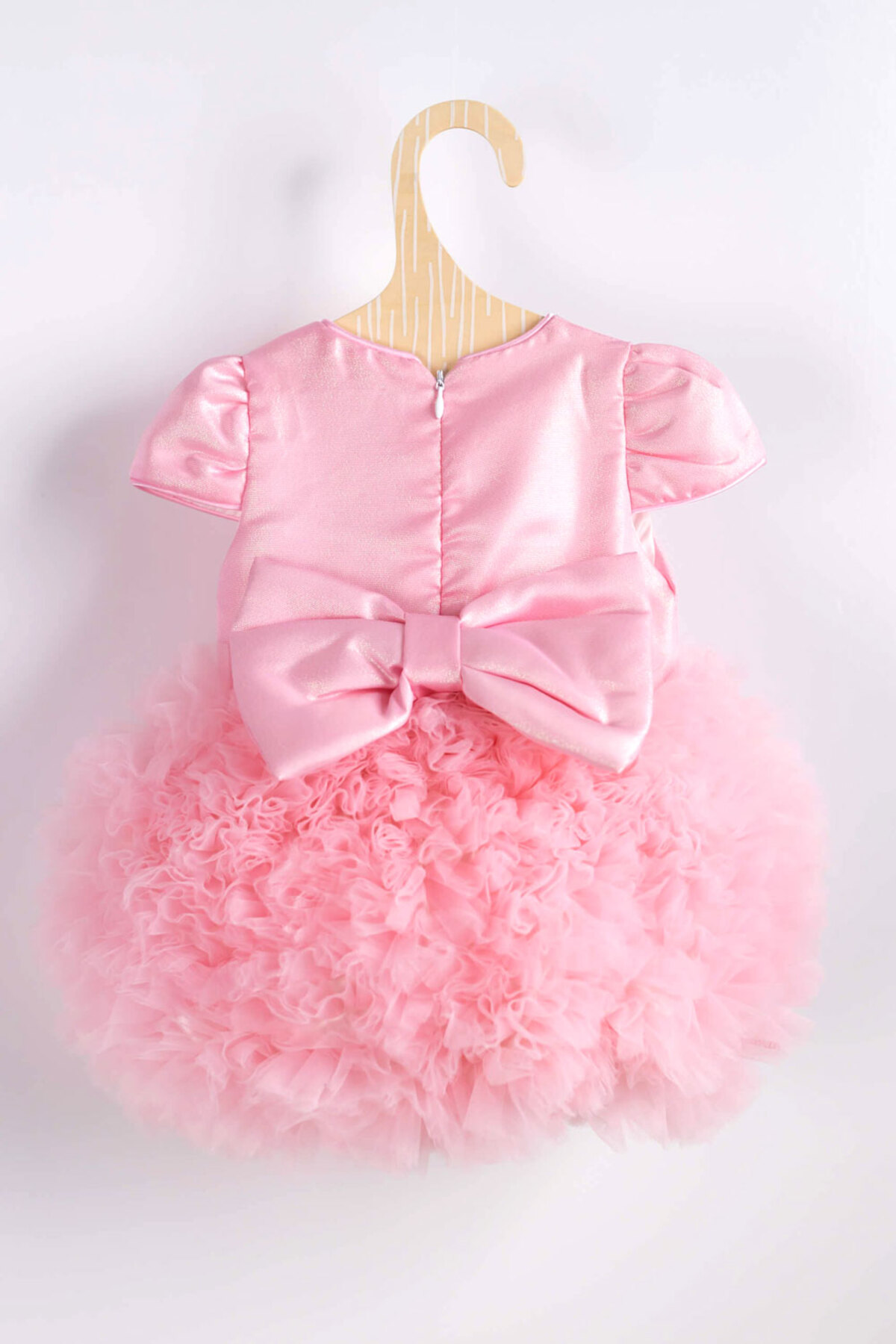 Le Mabelle Pembe Kısa Kollu Tütülü Bebek Prenses Elbise - Lina fotoğrafı 4 (önizleme)