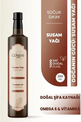 cliniva Susam Yağı %100 Doğal Soğuk Sıkım 250 ml Yag