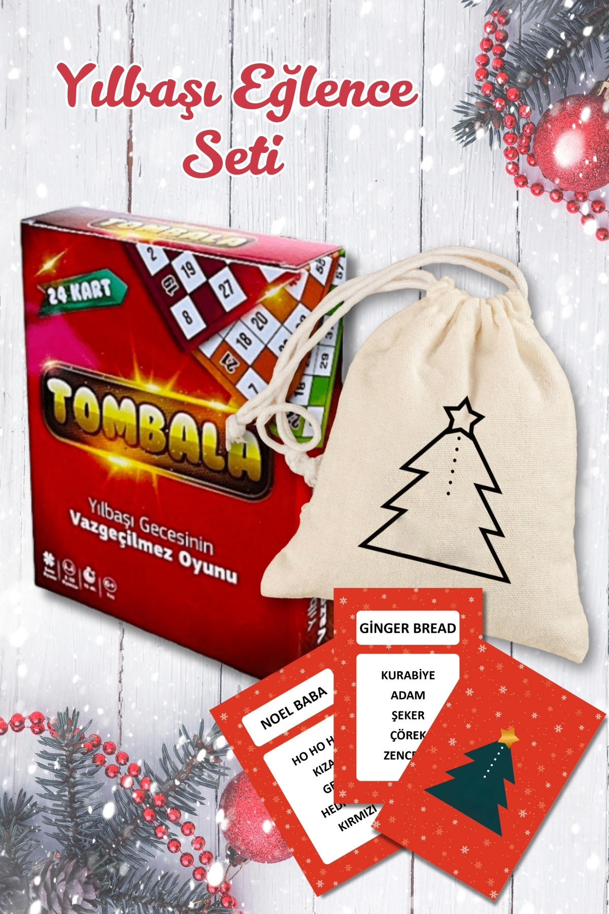 Metranya Yılbaşı 2'li Oyun Paketi, Yılbaşı Konseptli Anlat Bakalım, Tombala, Noel Yeni Yıl Oyunu