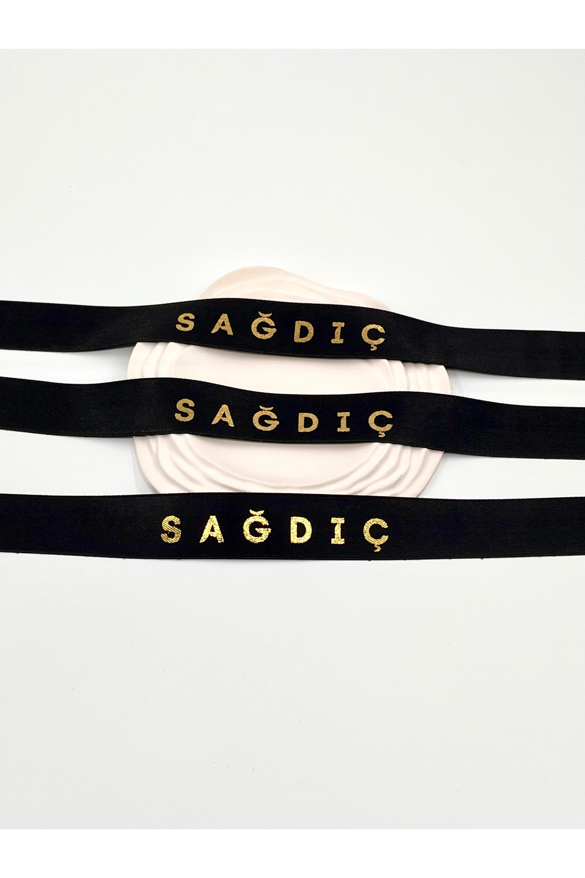 Gold Over Black Best Man Ribbon 3 pieces