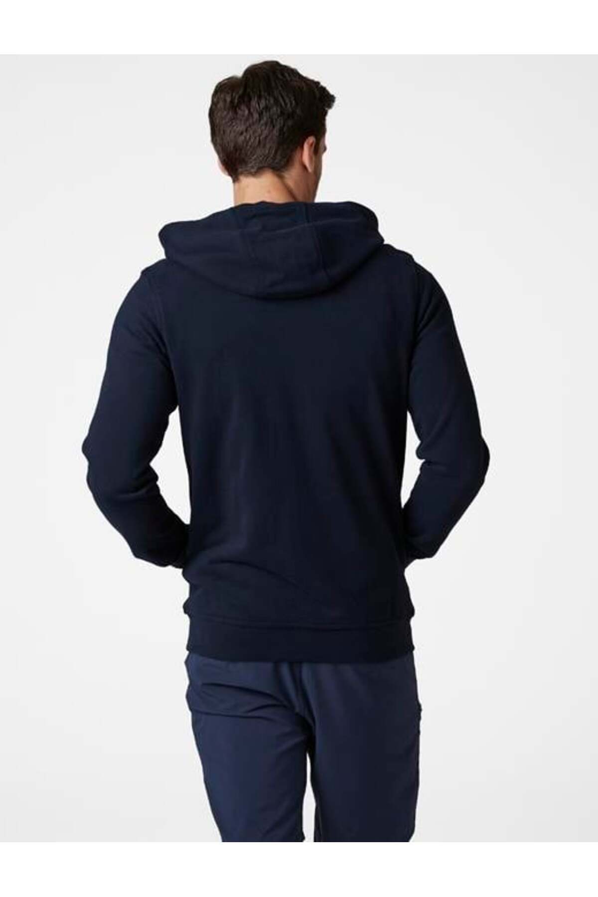 LOGO FULL ZIP HOODIE HOODED — سرمه‌ای HHA.34163 — تصویر 3 از 4