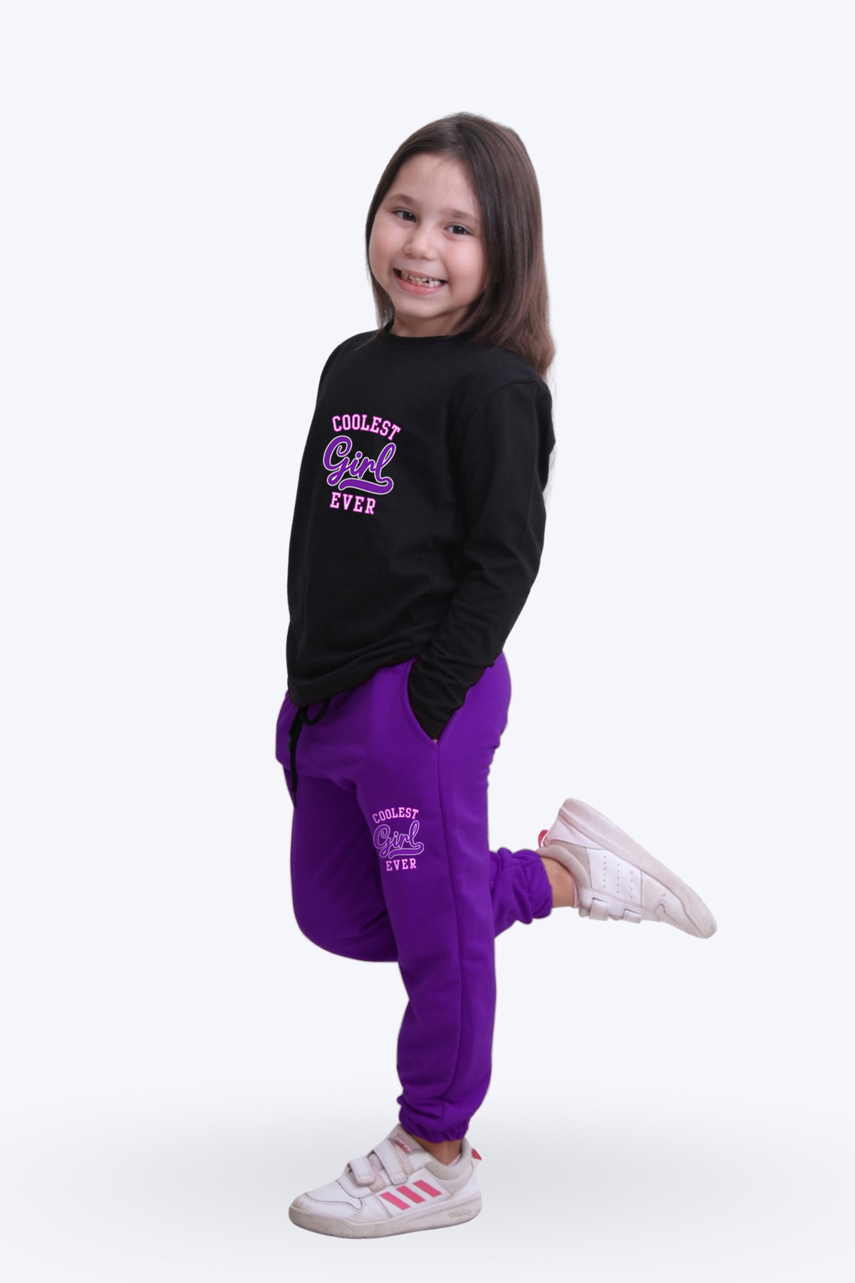 FYK KİDS 3'lü Kız Çocuk Yuvarlak Yaka Baskı Detaylı Alt-üst Pijama Takimi fotoğrafı 4 (önizleme)