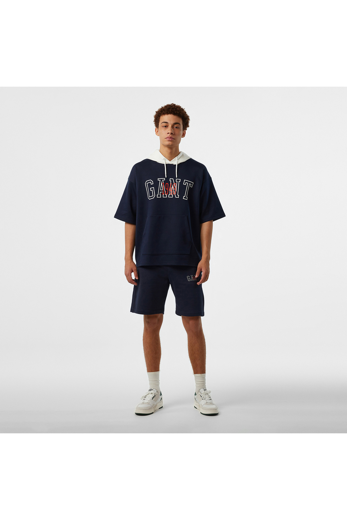 گنت شلوارک سرمه‌ای مردانه طرح‌دار Hoss X