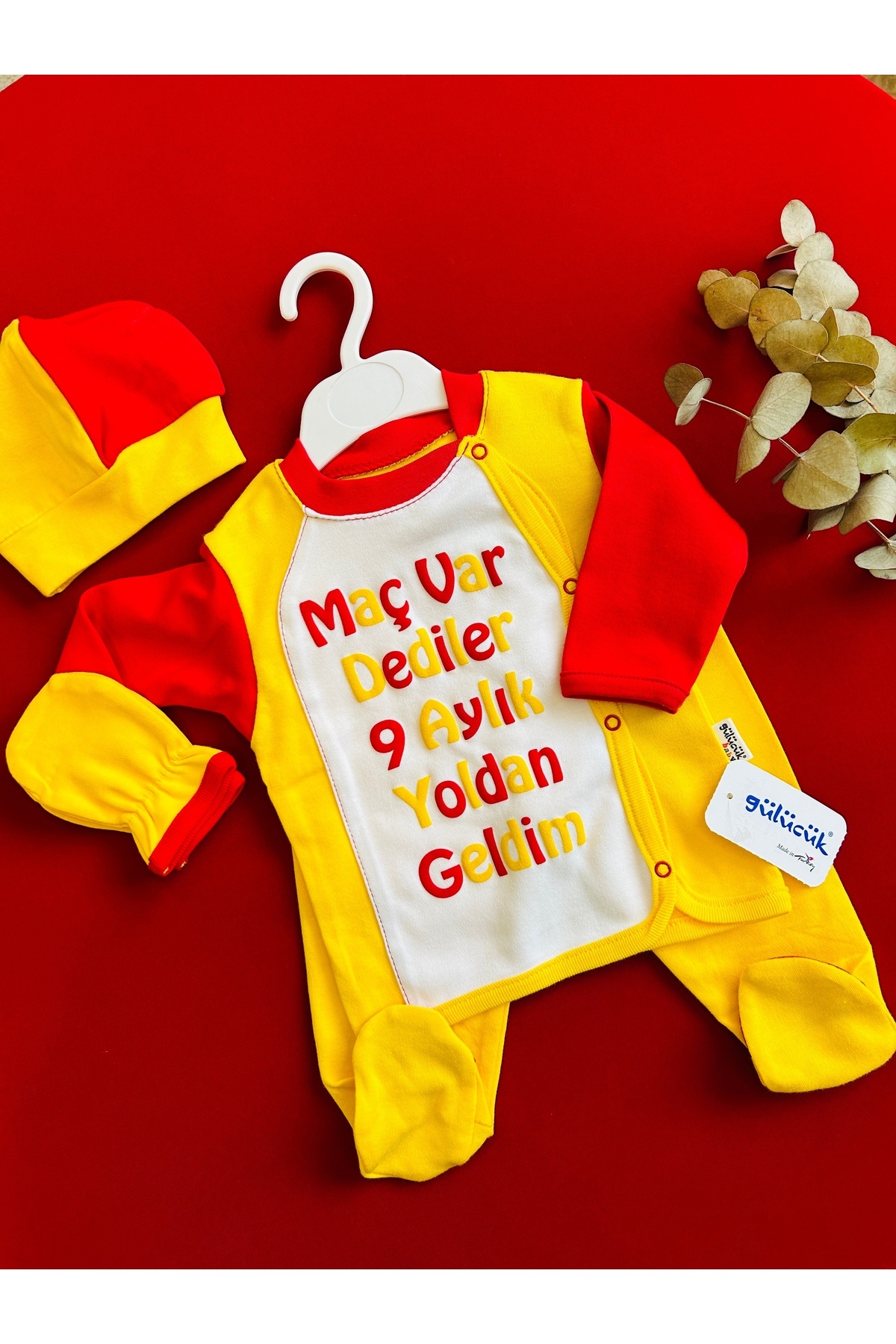 DaphKids Taraftar Yenidoğan Bebek Takımı 4'lü Set Hastane Çıkışı fotoğrafı 3 (önizleme)