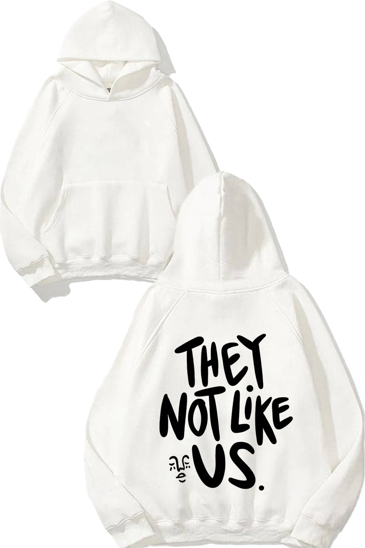THEWERT Kendrick Lamar 7 Design Back Printed White Hooded Sweatshirt