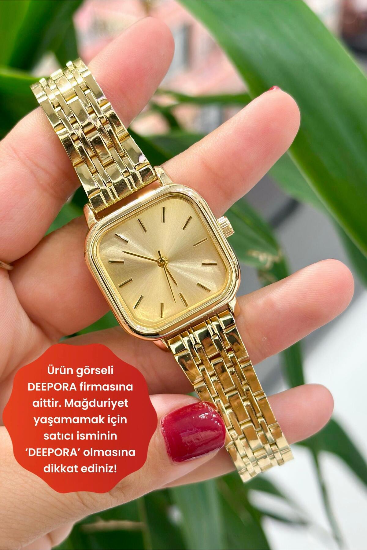 DEEPORA  KARE KASA KADIN KOL SAATİ