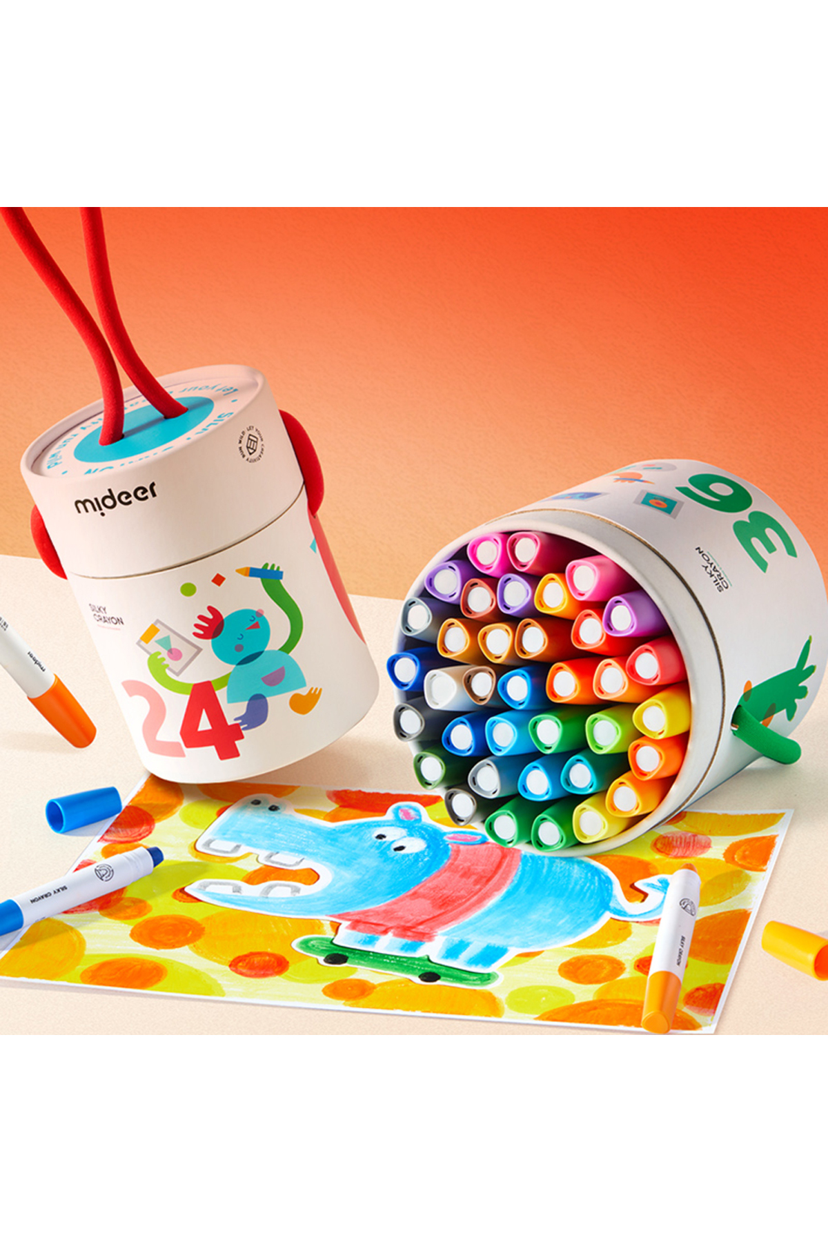 مدادشمعیهای چرخان قابل شستشو – ۳۶ رنگ